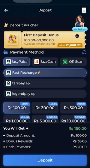 Deposit in 56Jeet Game