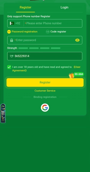 Register in 7777SK Game