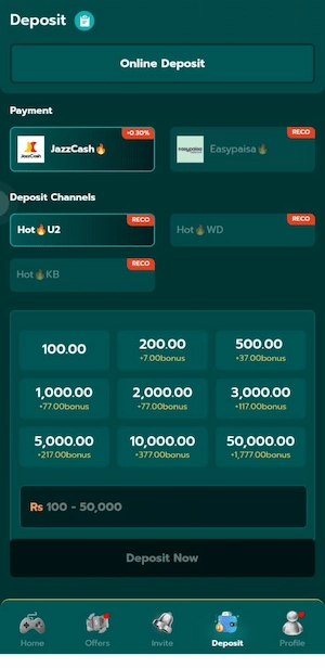 deposit in 1PPP Game