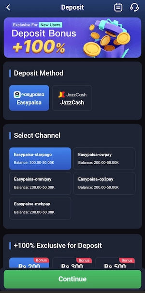 Deposit in LG789 Game