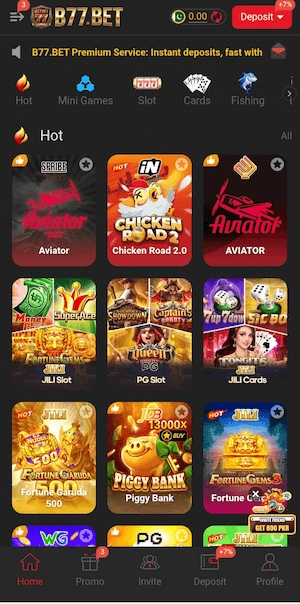 Games in B77 BET Game