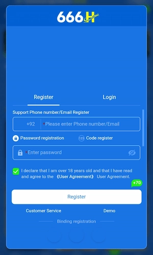 Register in 666H Game
