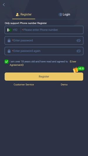 Register in UR8 Game
